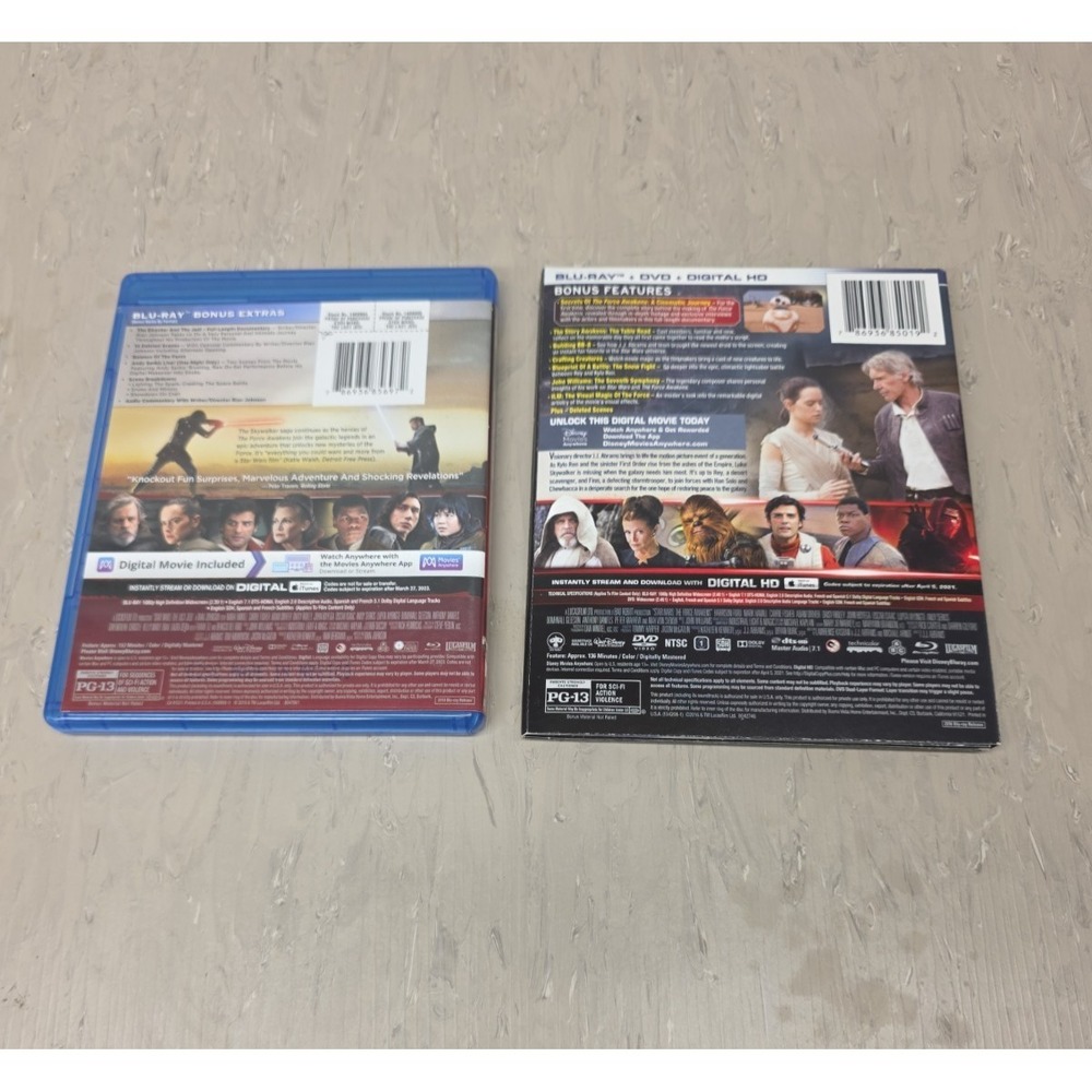Star Wars Blu-Ray Lot: The Force Awakens & The Last Jedi Multi-Screen (5 discs) - Picture 2 of 4